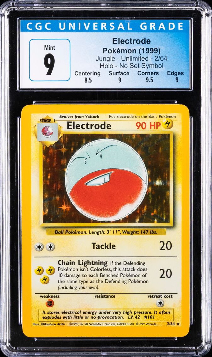1999 #2 Electrode-Holo CGC 9 Jungle Pokemon