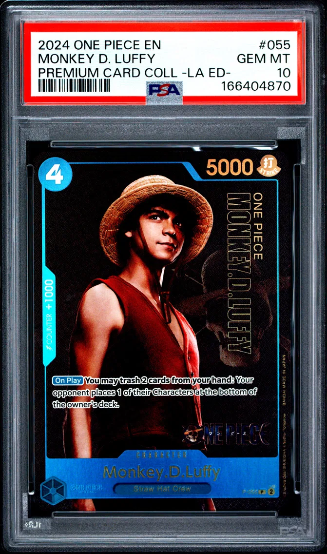 2024 #055 Monkey D. Luffy PSA 10 One Piece Premium Card Collection -Live Action Edition-
