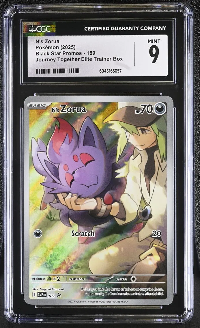 2025 #189 N's Zorua CGC 9 Black Star Promos - Scarlet & Violet SVP EN - English