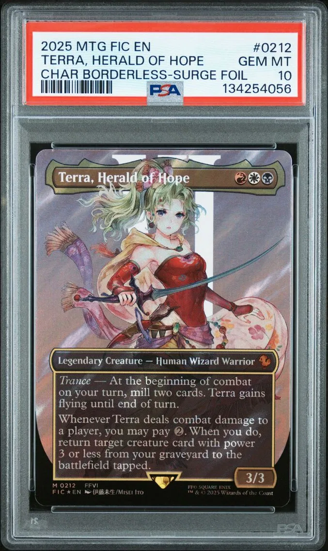 2025 #0212 Terra, Herald of Hope PSA 10 Final Fantasy Commander Magic The Gathering