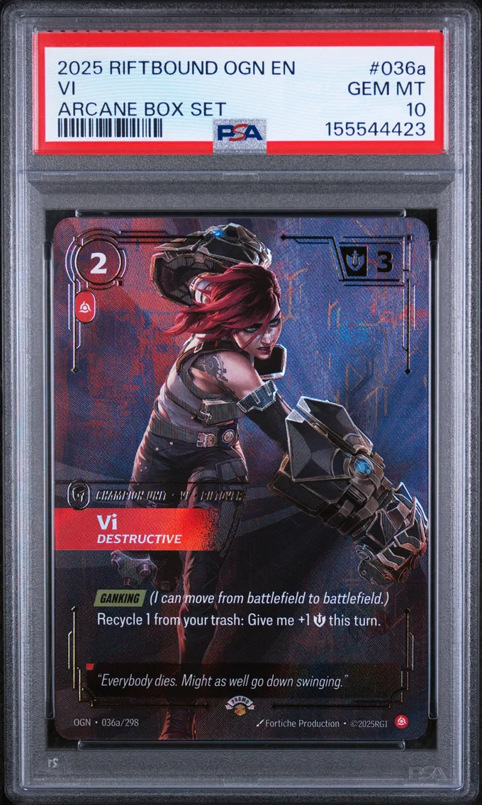 2025 #036a VI - Destructive PSA 10 Riftbound: League of Legends Ogn-Origins