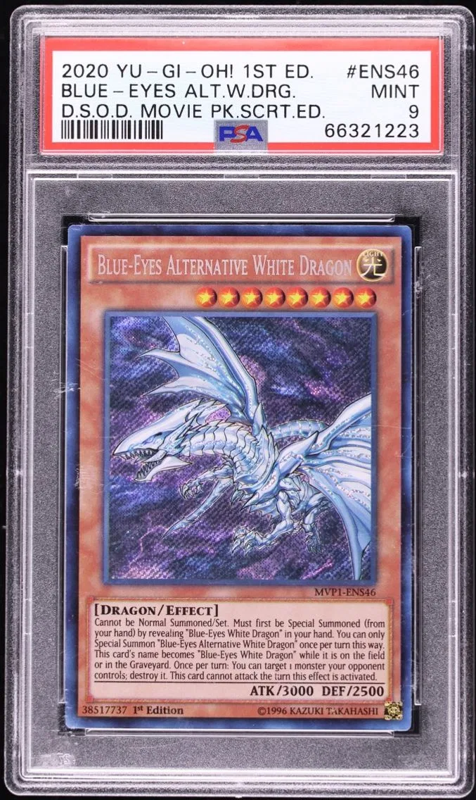 2020 #MVP1-ENS46 Blue-Eyes Alternate White Dragon PSA 9 Yu-Gi-Oh! DSOD 1st Ed