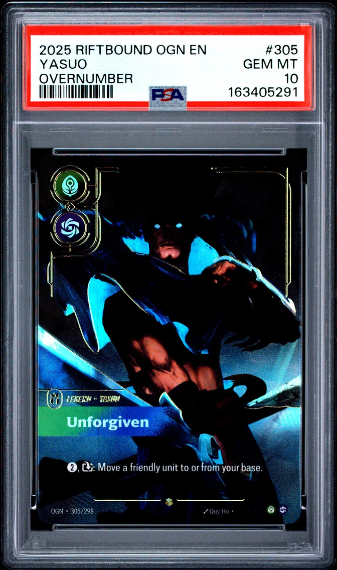 2025 #305 Yasuo - Unforgiven PSA 10 Riftbound: League of Legends Ogn-Origins