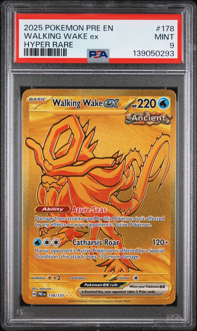 2025 #178 Walking Wake EX PSA 9 Pre EN-Prismatic Evolutions