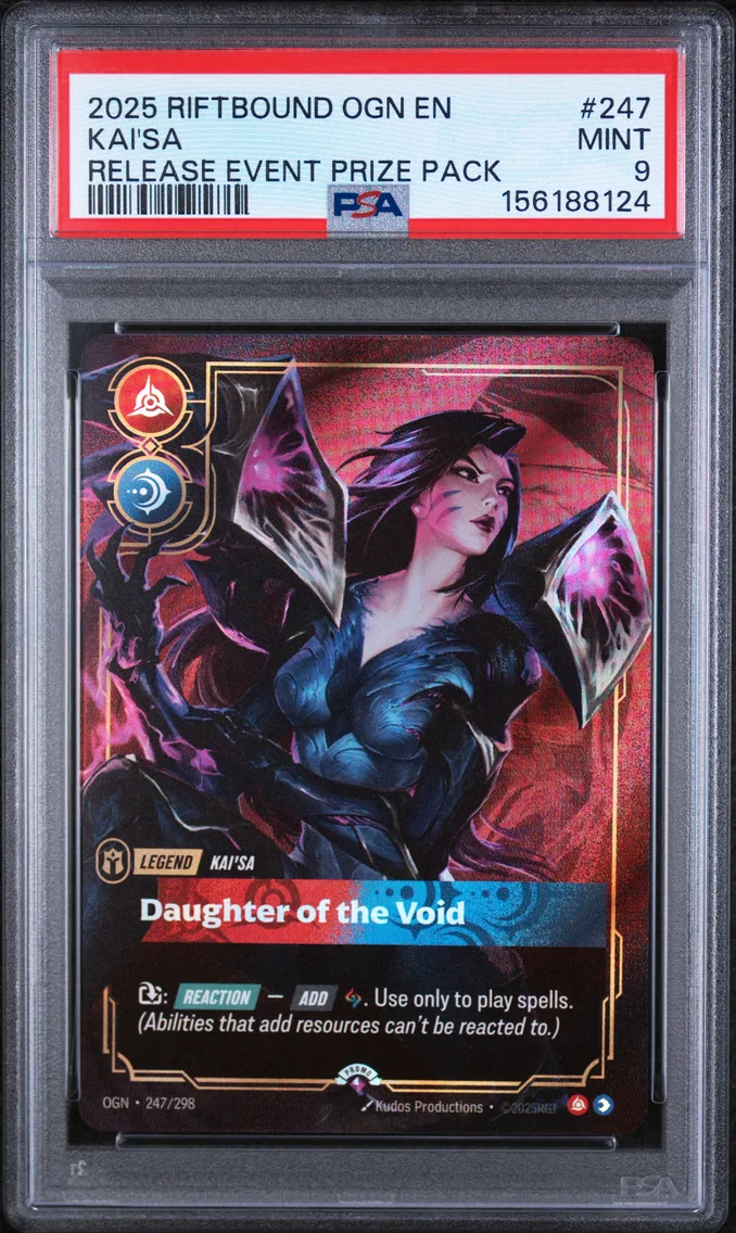 2025 #247 Kai'SA - Daughter of the Void PSA 9 Riftbound: League of Legends Ogn-Origins