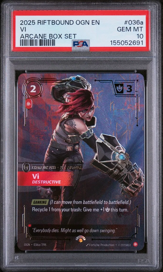 2025 #036a VI - Destructive PSA 10 Riftbound: League of Legends Ogn-Origins