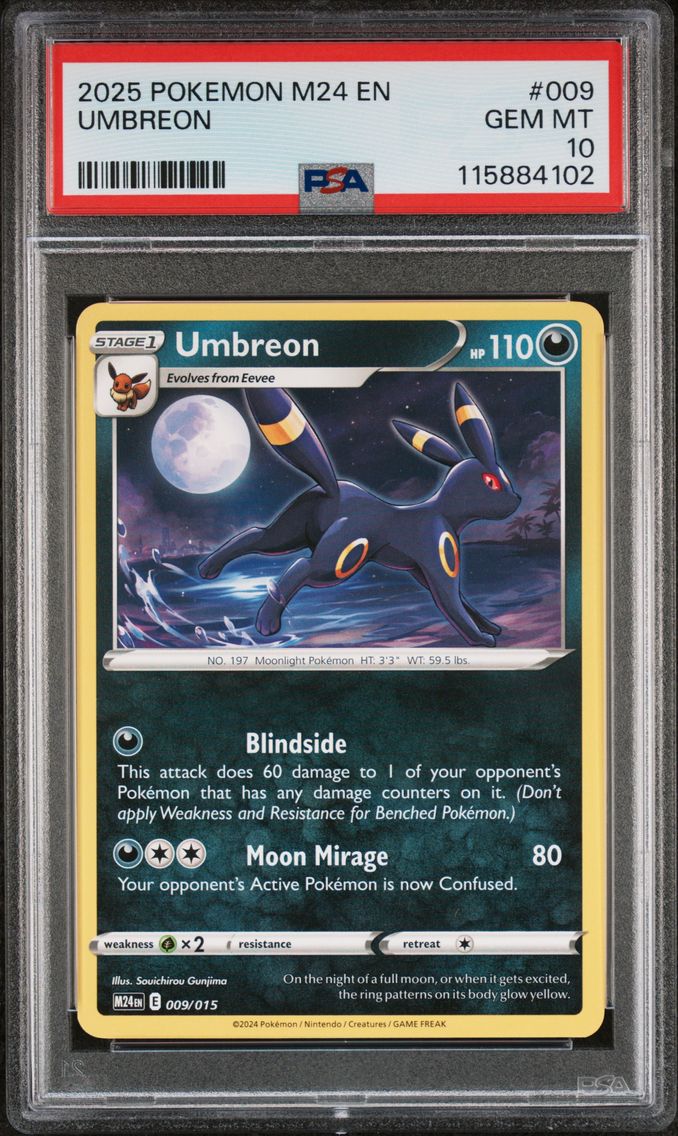 2025 #009 Umbreon PSA 10 M24 EN-Mcdonald's Collection Pokemon
