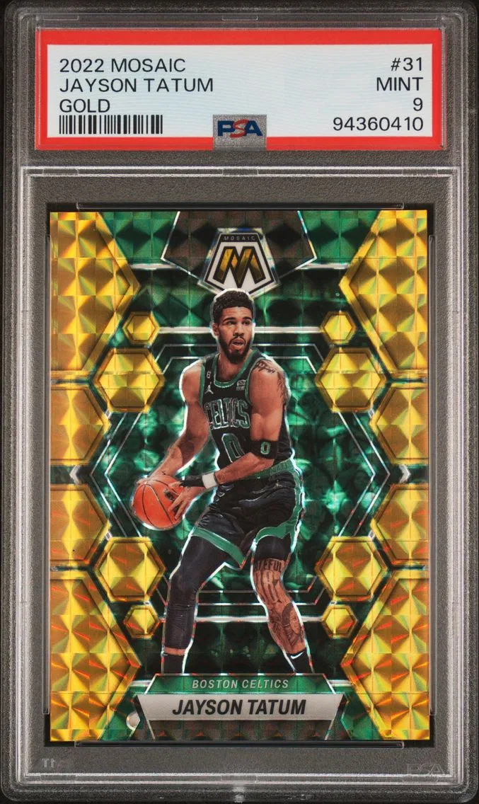 2022 #31 Jayson Tatum PSA 9 Panini Mosaic