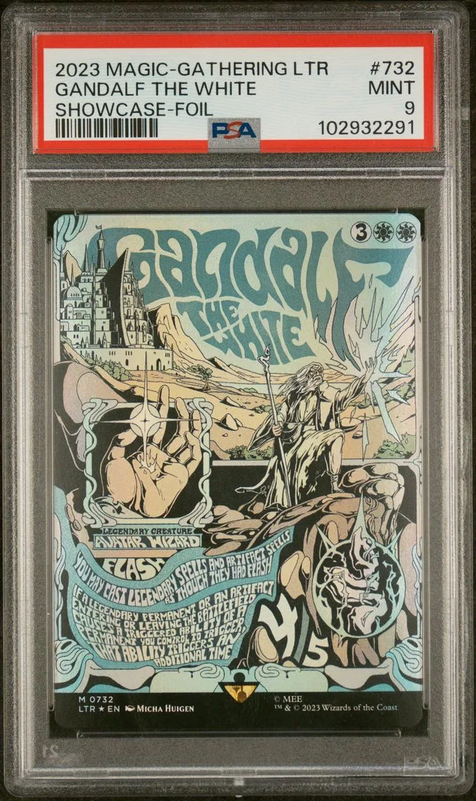 2023 #732 GANDALF THE WHITE PSA 9 MAGIC THE GATHERING TALES OF MIDDLE-EARTH | SHOWCASE-FOIL