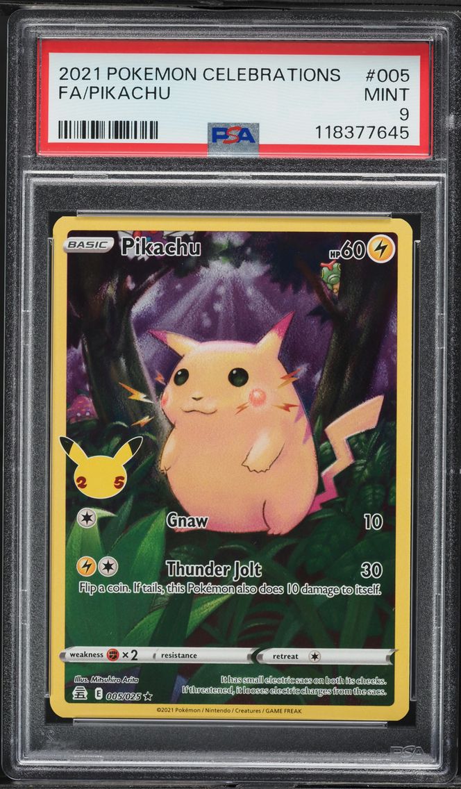 2021 #005 Full Art/Pikachu PSA 9 Celebrations Pokemon