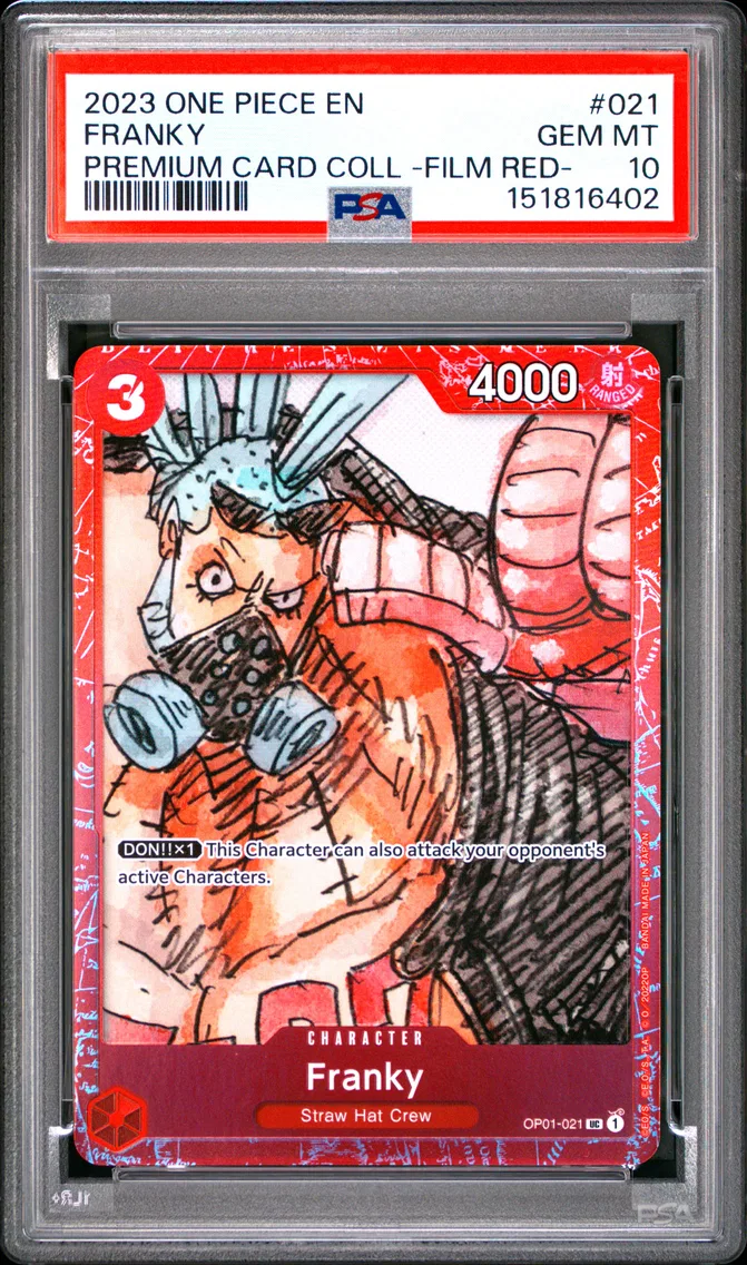 2023 #021 Franky PSA 10 One Piece Premium Card Collection -One Piece Film Red-