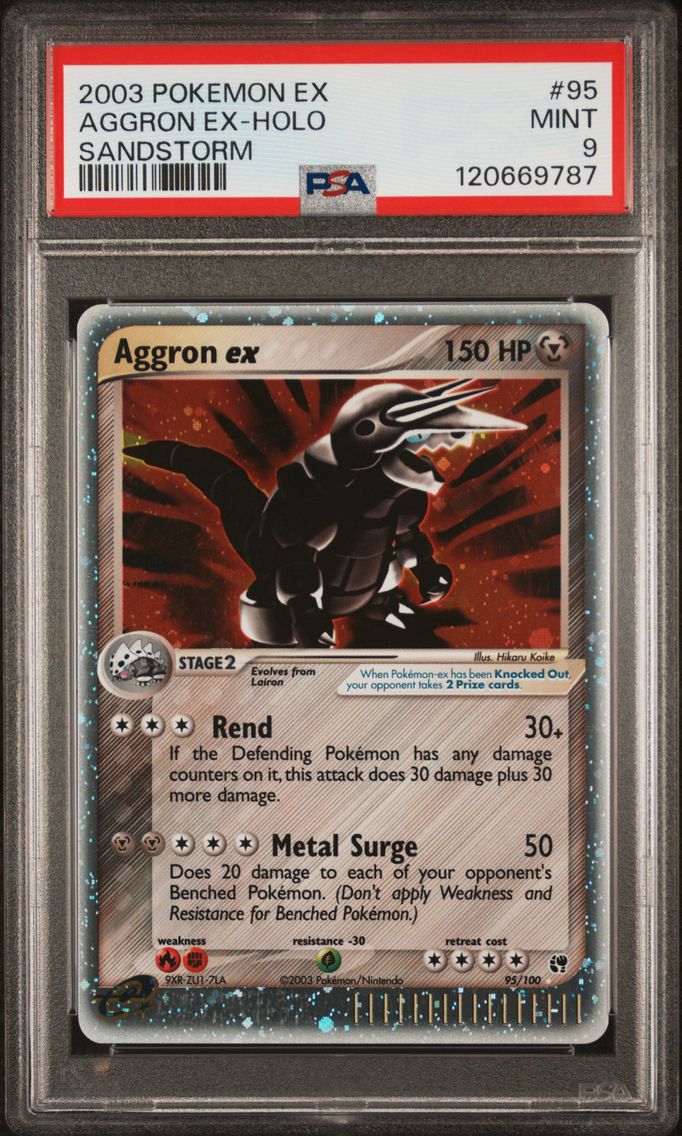 2003 #95 Aggron EX-Holo PSA 9 EX Sandstorm Pokemon