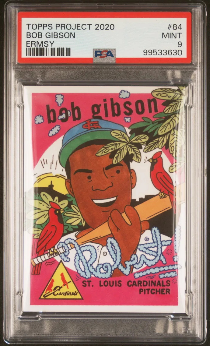 2020 #84 Bob Gibson/Ermsy PSA 9 Topps Project 2020