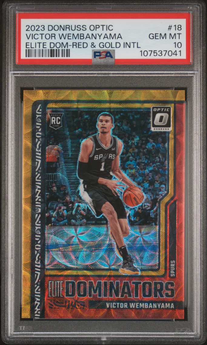2023 #18 Victor Wembanyama PSA 10 Panini Donruss Optic Elite Dominators
