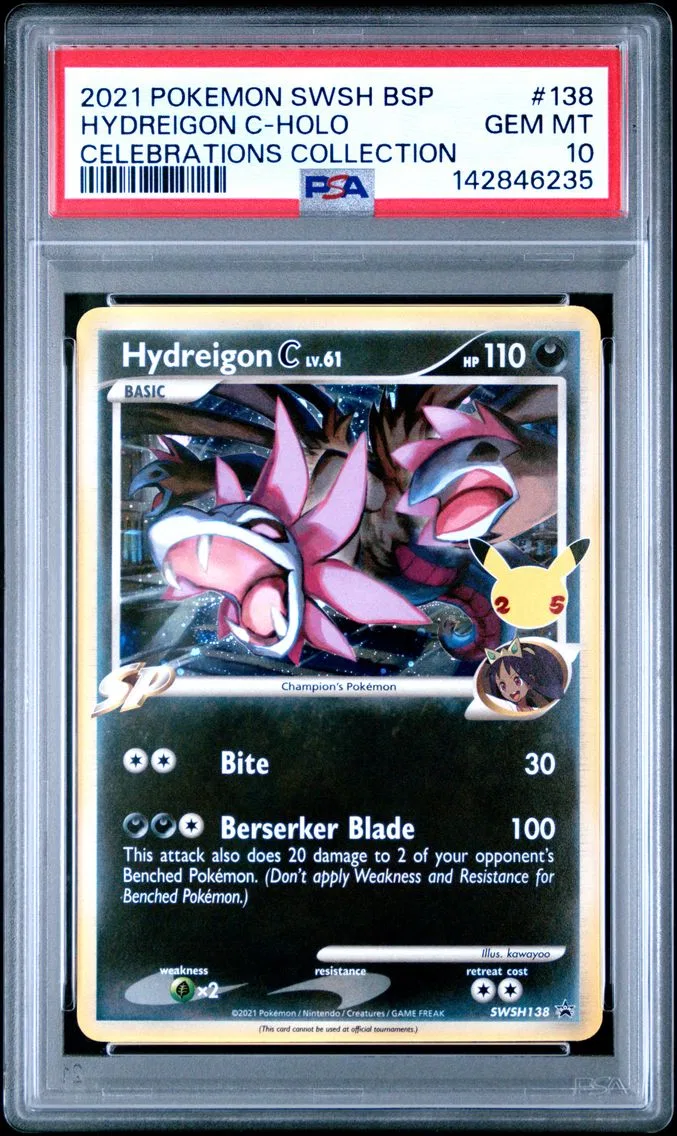 2021 #138 Hydreigon C-Holo PSA 10 Swsh Black Star Promo Pokemon