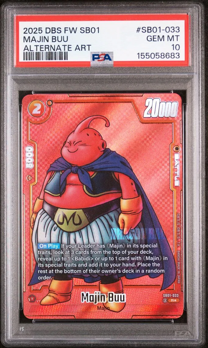 2025 #SB01-033 Majin Buu PSA 10 Dragon Ball Super Card Game Fusion World Manga Booster 01