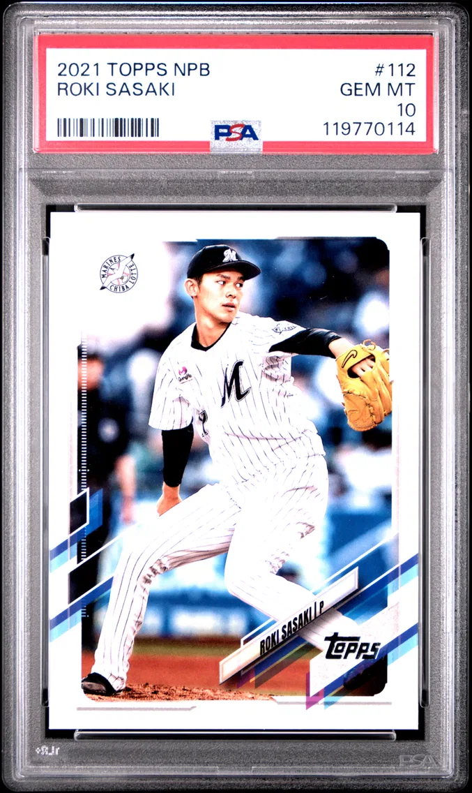 2021 #112 Roki Sasaki PSA 10 Topps Npb