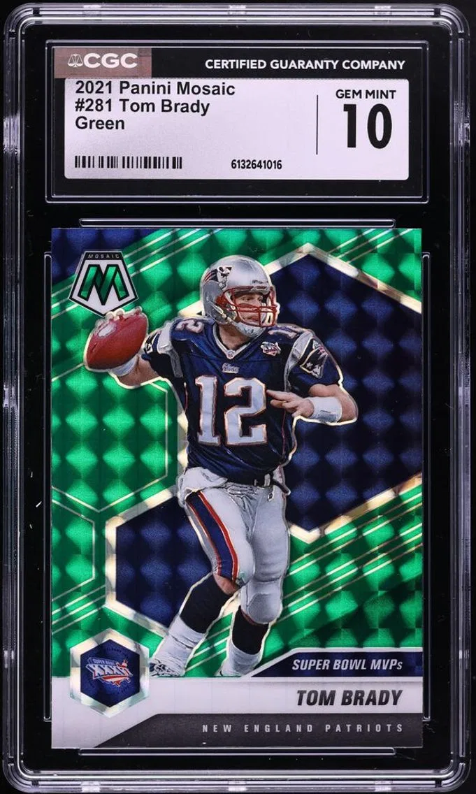 2021 Panini Mosaic Green Tom Brady #281 CGC 10 GEM MINT