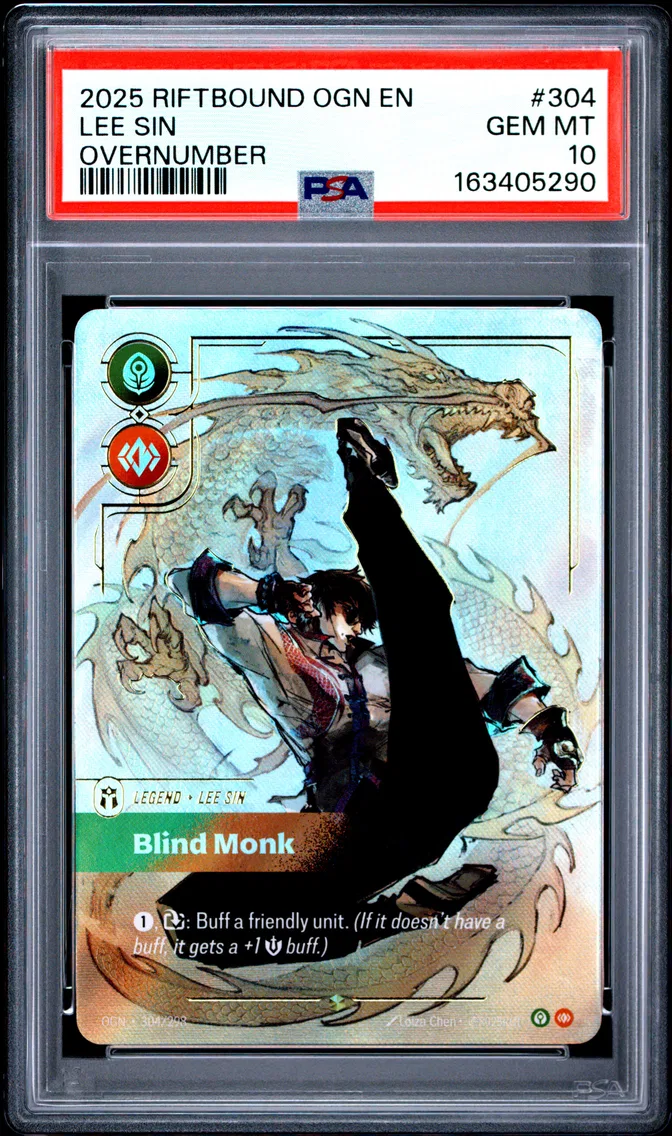2025 #304 Lee Sin - Blind Monk PSA 10 Riftbound: League of Legends Ogn-Origins