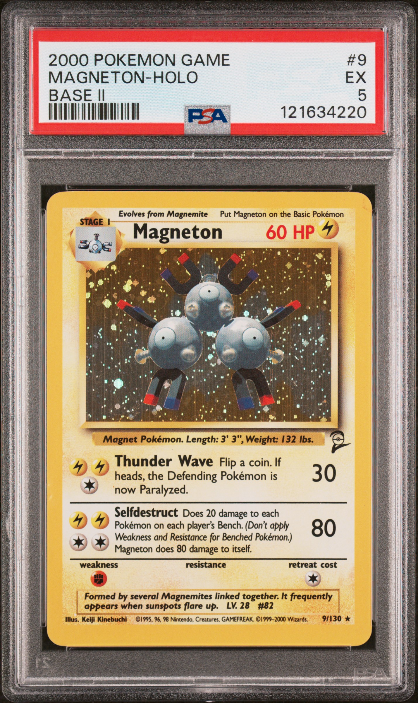 2000 #9 Magneton-Holo PSA 5 Game Base Ii