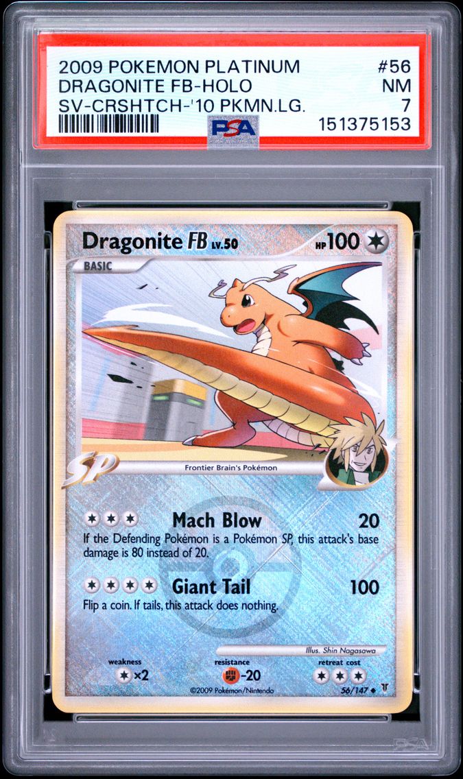 2009 #56 Dragonite FB-Holo PSA 7 Platinum Supreme Victors