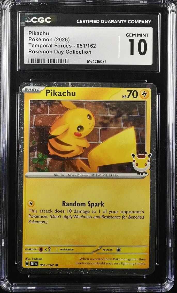2026 #051 Pikachu CGC 10 Temporal Forces - TEF EN - English