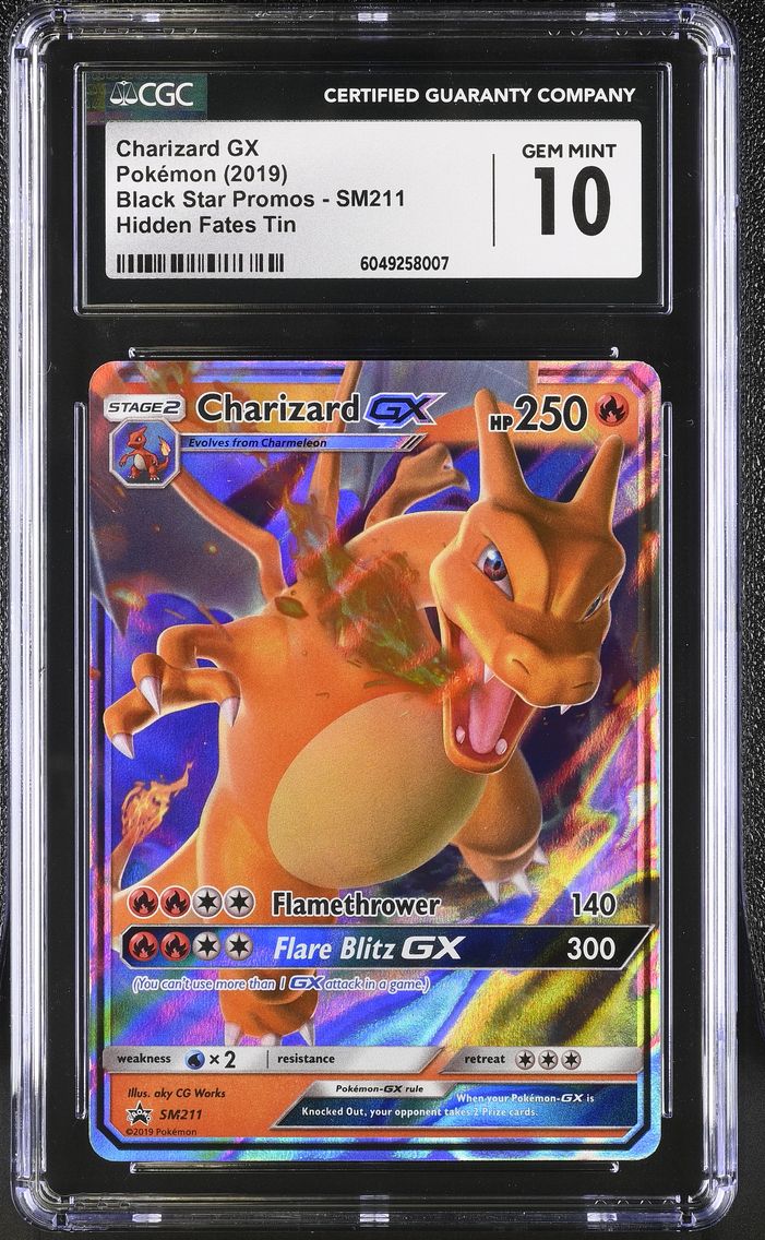 2019 #SM211 Charizard GX CGC 10 Black Star Promos - Sun & Moon - English