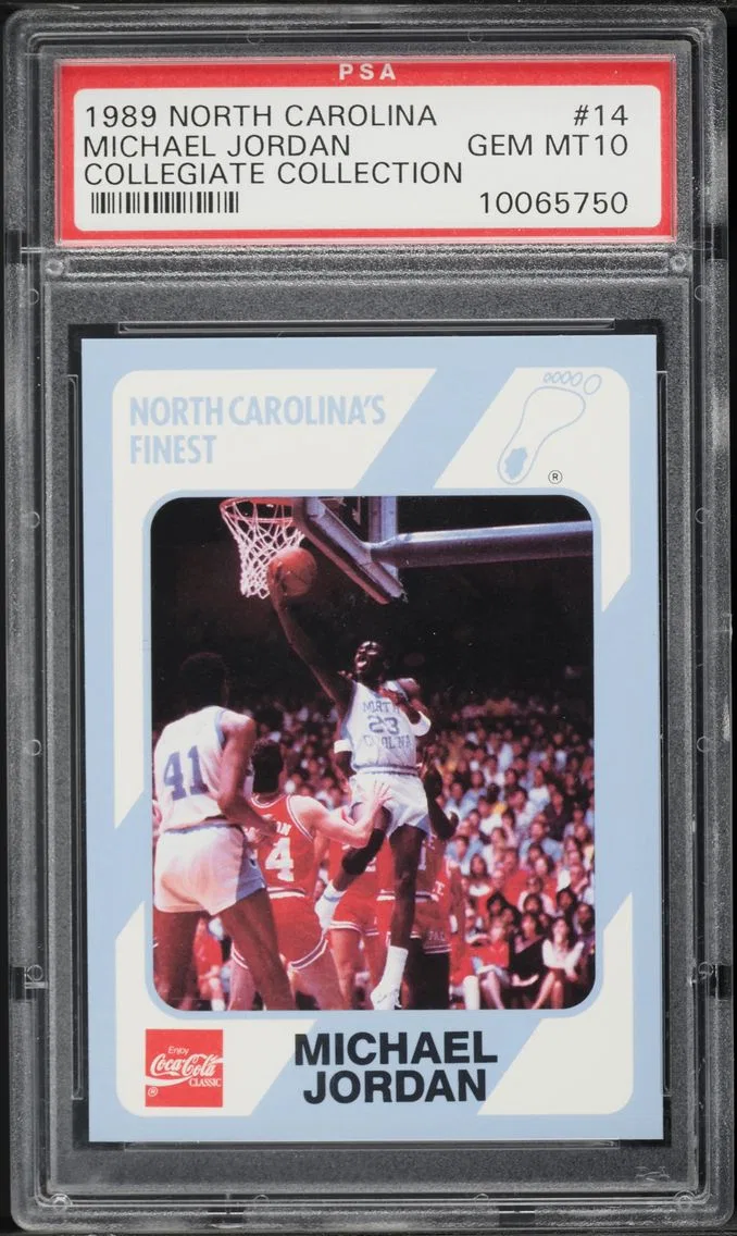 1989 #14 Michael Jordan PSA 10 Collegiate Collection North Carolina