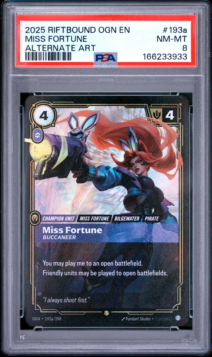 2025 #193a Miss Fortune - Buccaneer PSA 8 Riftbound: League of Legends Ogn-Origins