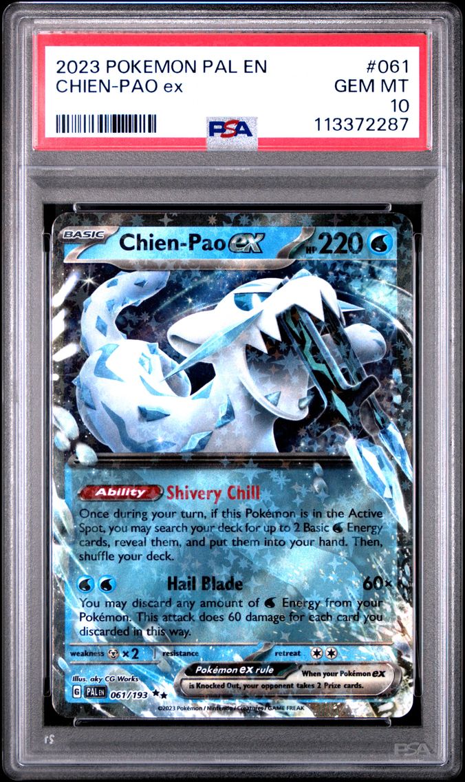 2023 #061 Chien-Pao EX PSA 10 Pal EN-Paldea Evolved Pokemon