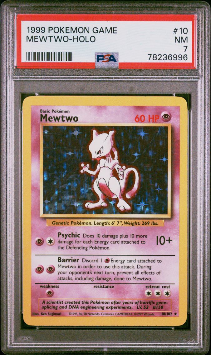 1999 #10 Mewtwo-Holo PSA 7 Game