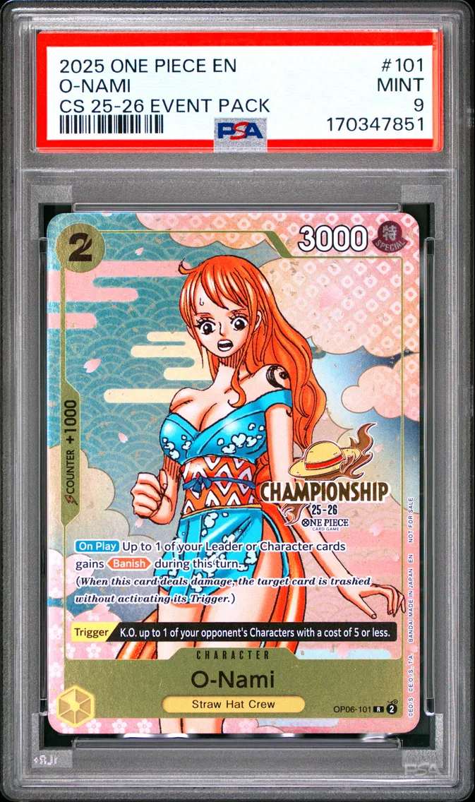 2025 #101 O-Nami PSA 9 One Piece Championship 2025-26 Event Pack