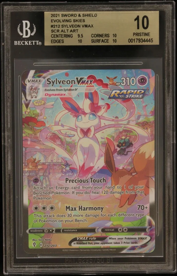 2021 #212 Sylveon VMAX ALT ART SEC BGS 10 TCG Sword & Shield Evolving Skies