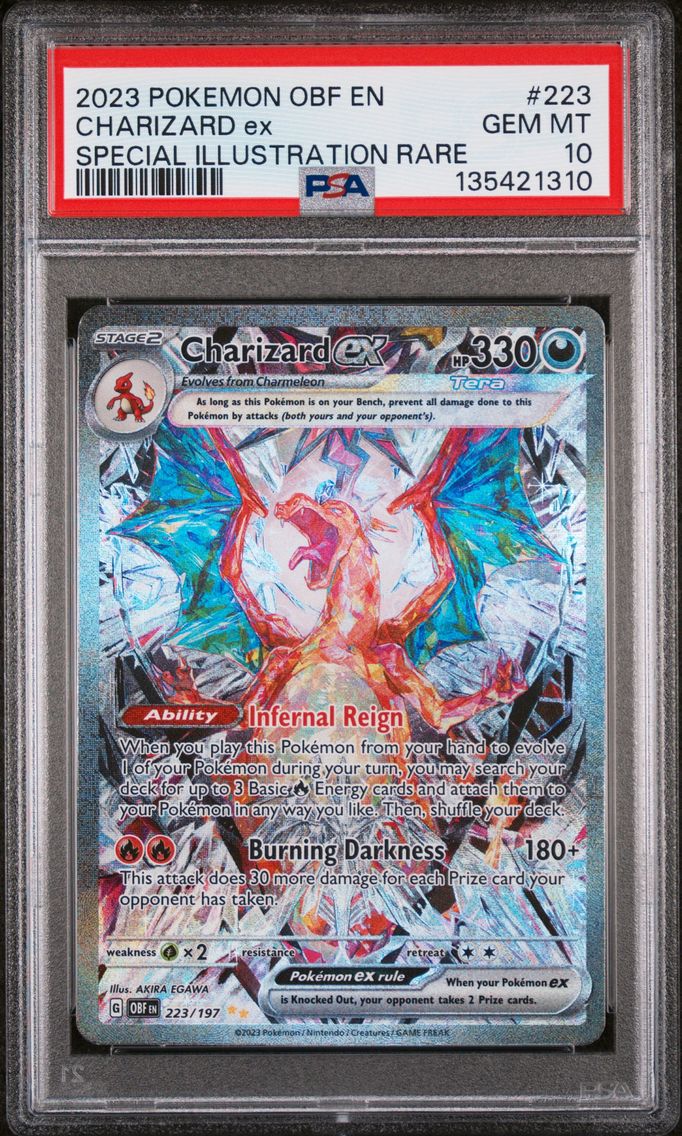 2023 #223 Charizard EX PSA 10 Ob