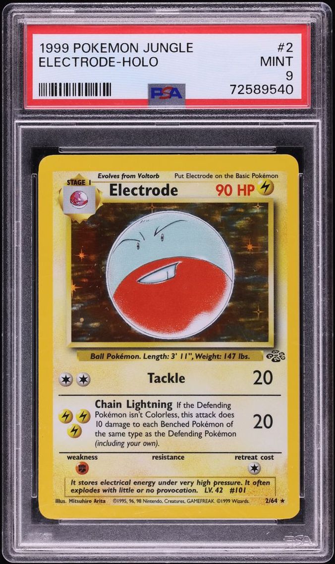 1999 Pokemon Jungle Holo Electrode #2 PSA 9 MINT