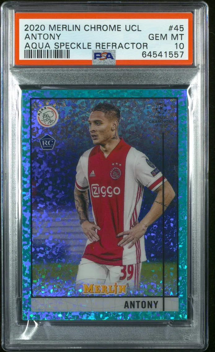 2020 #45 Antony PSA 10 Topps Merlin Chrome UEFA Champions League