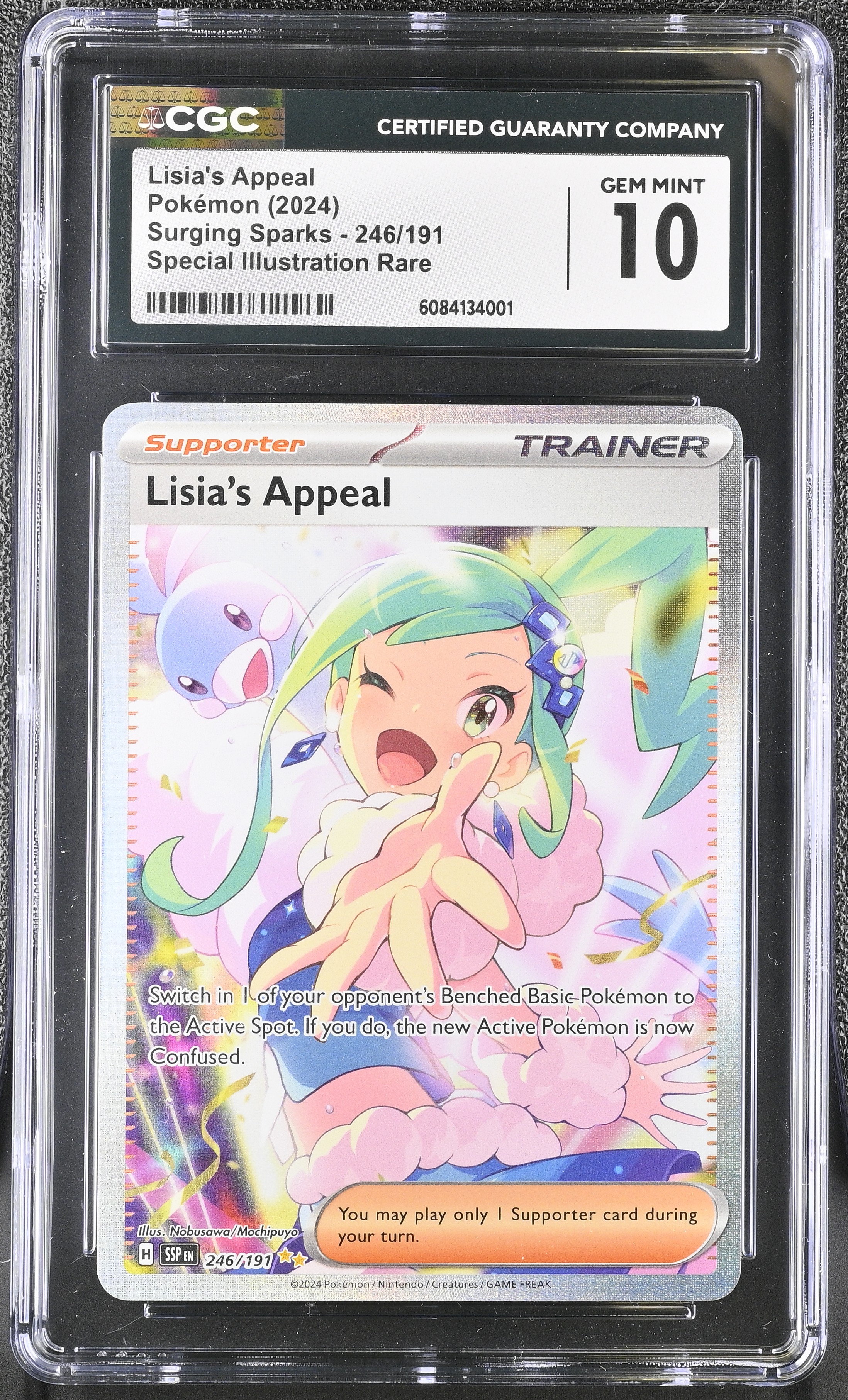 2024 #246 Lisia'S Appeal CGC 10 Special Illustration Rare (Holo) Surging Sparks - Ssp En - English Pokemon