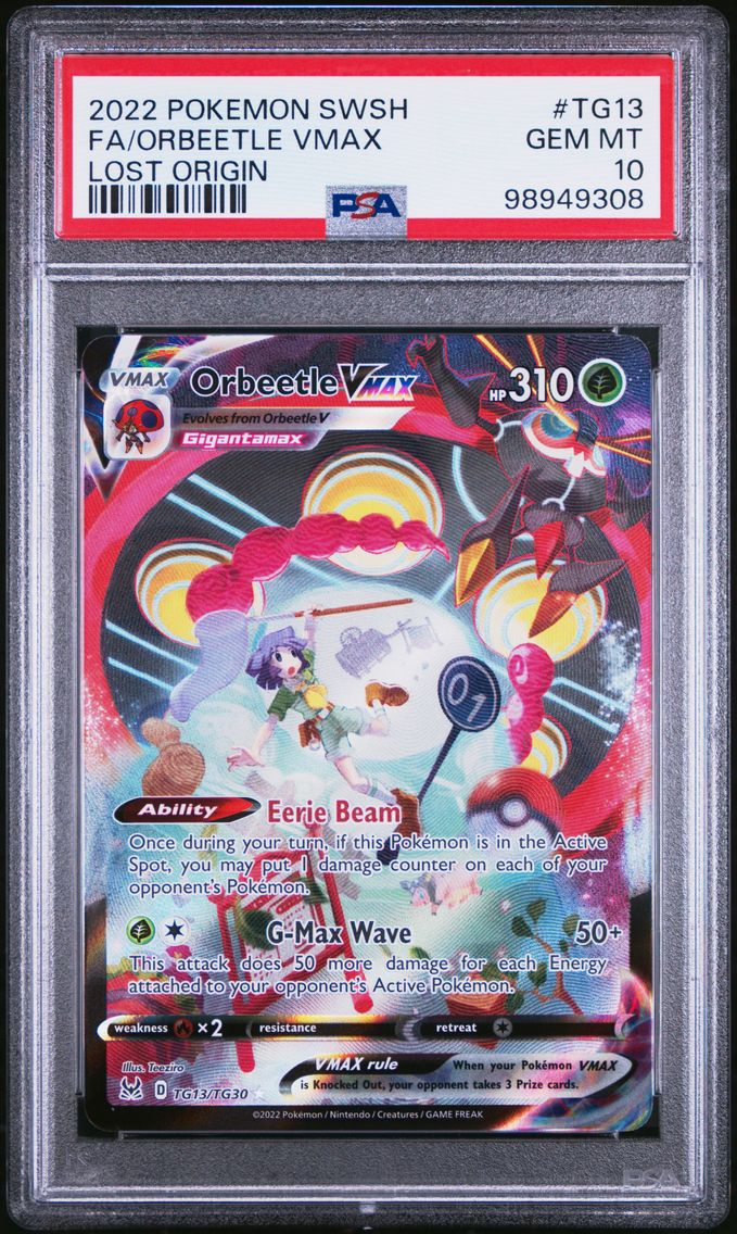 2022 #TG13 Full Art/Orbeetle Vmax PSA 10 Sword & Shield Lost Origin