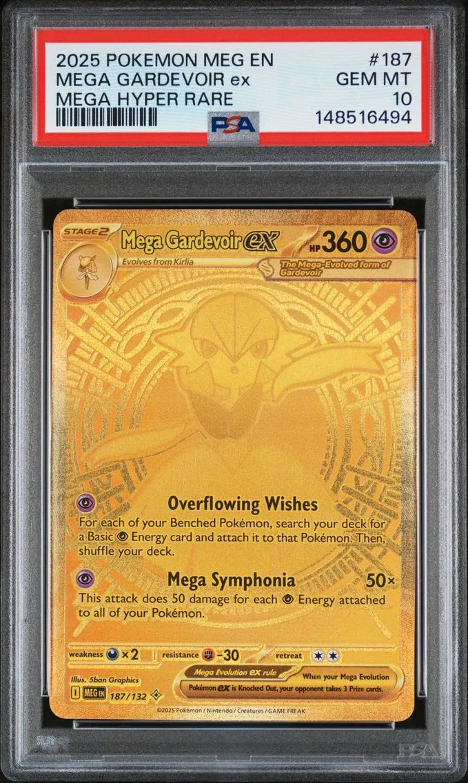 2025 #187 Mega Gardevoir EX PSA 10 Meg EN-Mega Evolution