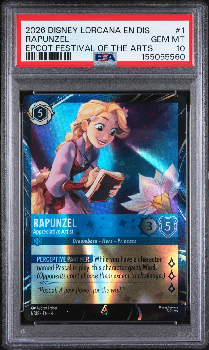 2026 #1 Rapunzel - Appreciative Artist PSA 10 Disney Lorcana EN Dis-Magical Places Promo