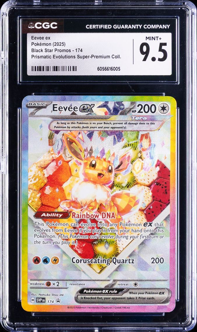 2025 #174 Eevee EX CGC 9.5 Svp EN-SV Black Star Promo Pokemon