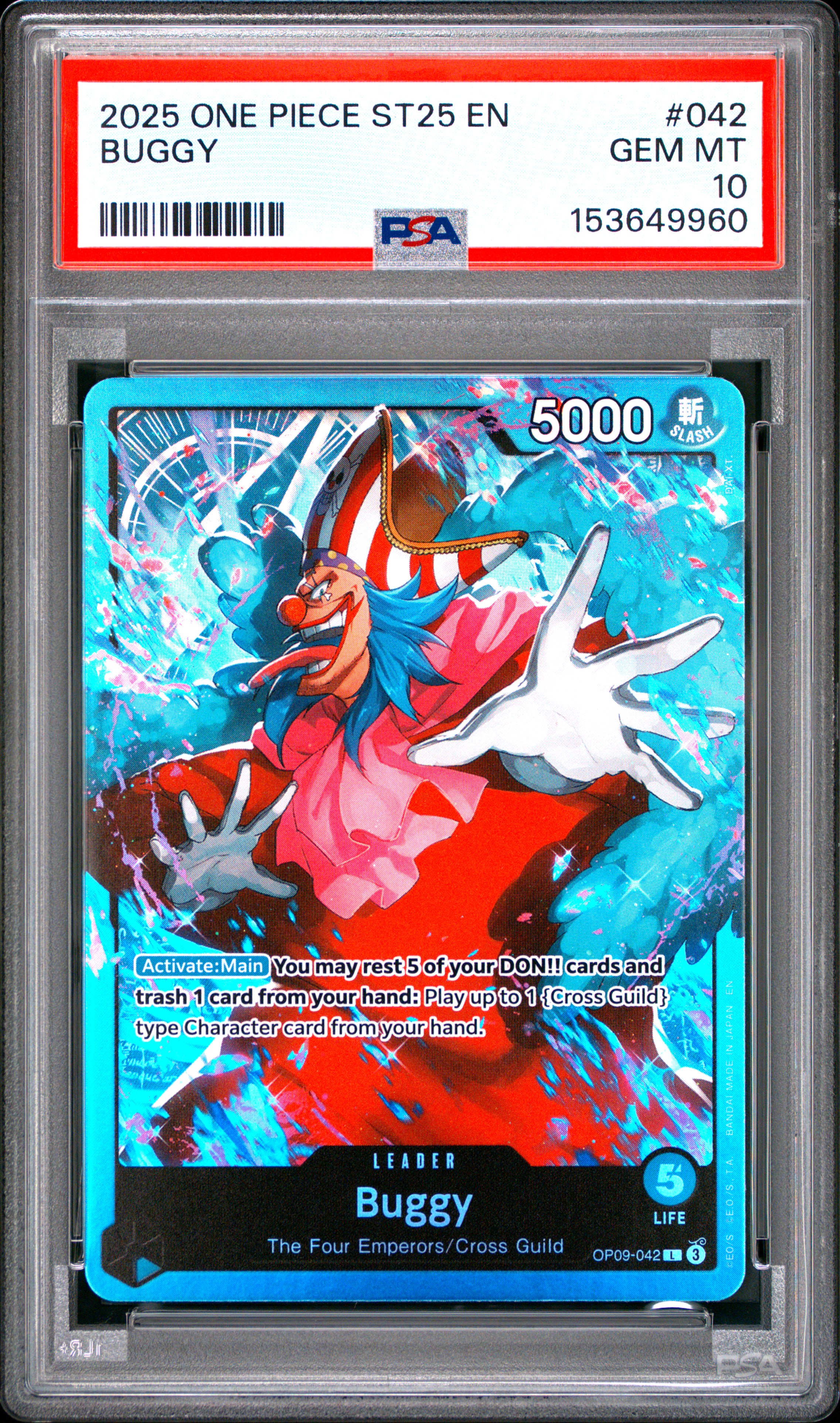 2025 #042 Buggy PSA 10 One Piece Starter Deck St25-Blue Buggy