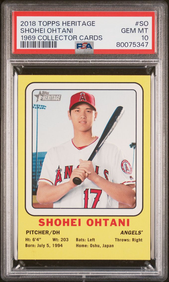 2018 #SO Shohei Ohtani PSA 10 To