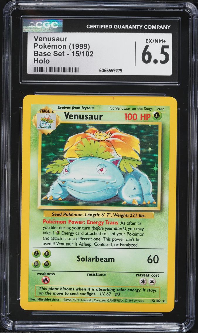 1999 #15 Venusaur-Holo CGC 6.5 Game Pokemon