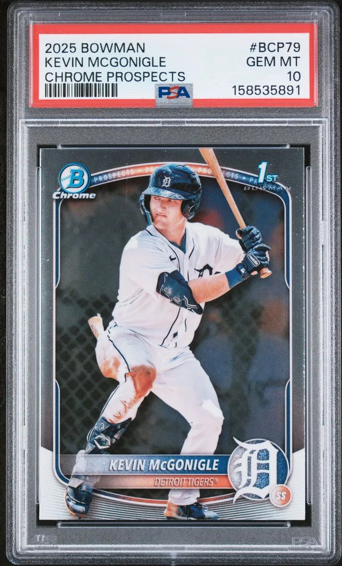 2025 #BCP79 KEVIN MCGONIGLE PSA 10 Bowman Chrome Prospects