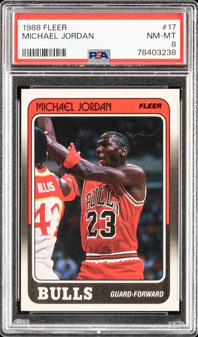 1988 #17 MICHAEL JORDAN PSA 8 FLEER