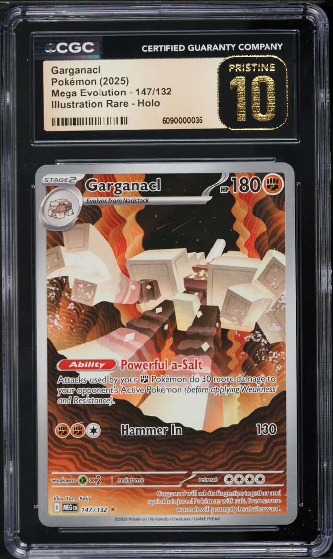 2025 #147 Mega Evolution IR Garganacl CGC 10 Pristine Pokemon