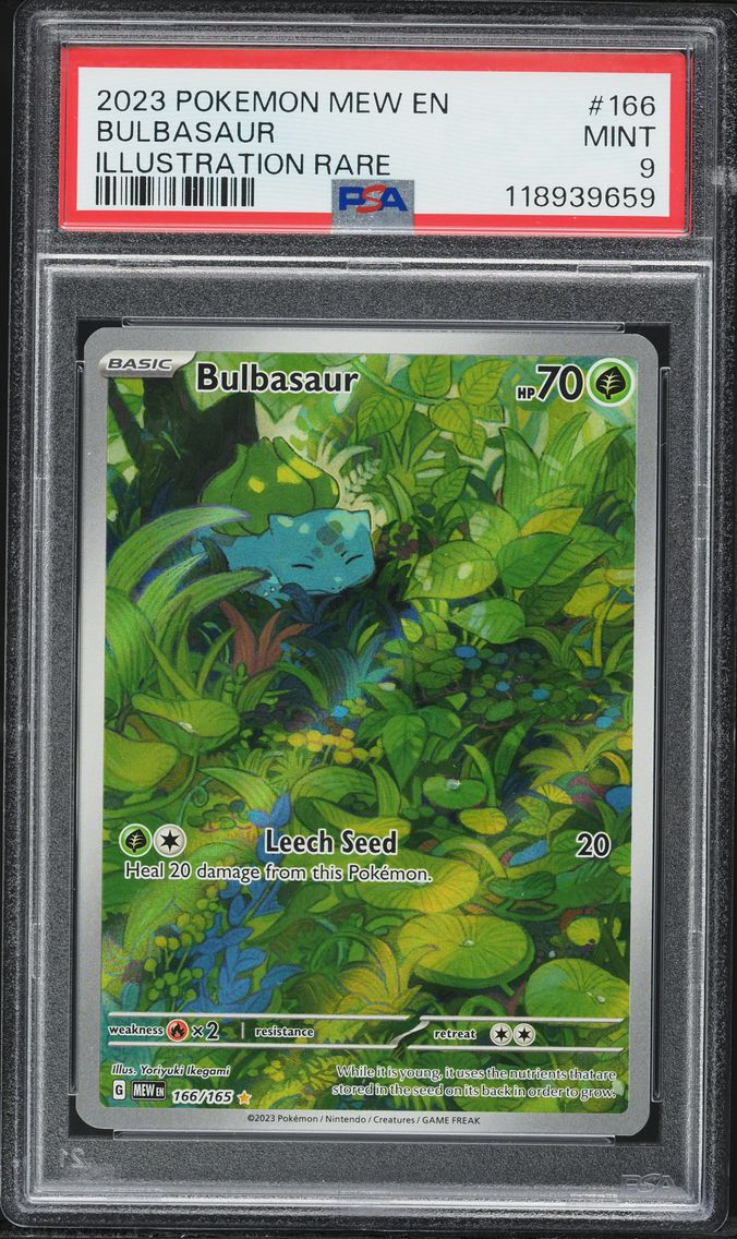 2023 #166 Bulbasaur PSA 9 Mew EN-151 Pokemon