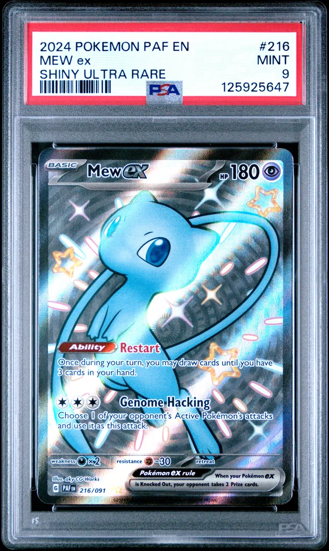 2024 #216 Mew EX PSA 9 Paf EN-Paldean Fates