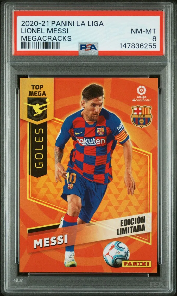 2020 #NA Lionel Messi PSA 8 Panini La Liga Megacracks